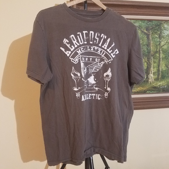 Aeropostale Skoleskjorter AÉROPOSTALE Shirt 'AUG AERO NY 87' In Black